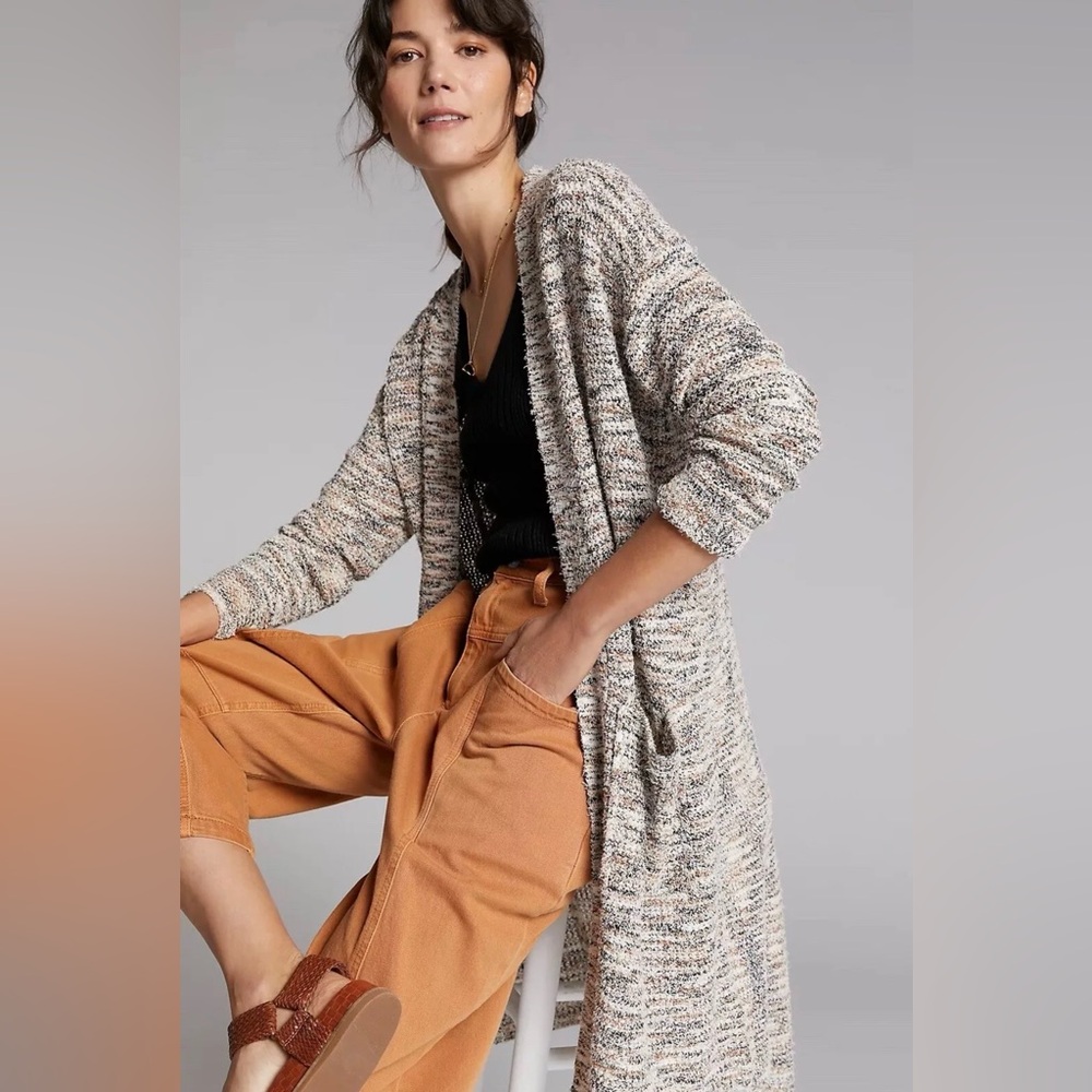 Anthropologie Pilcro Padma Space-Dyed Crochet Duster Cardigan XS
